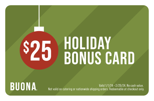 Holiday Bonus Card ($25)