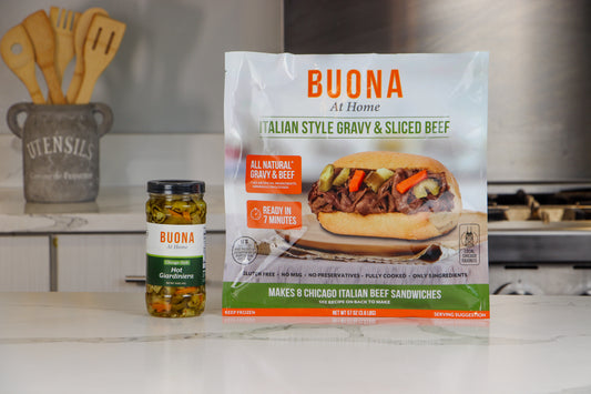 Buona's Chicago Italian Beef & Gravy + Hot Giardiniera