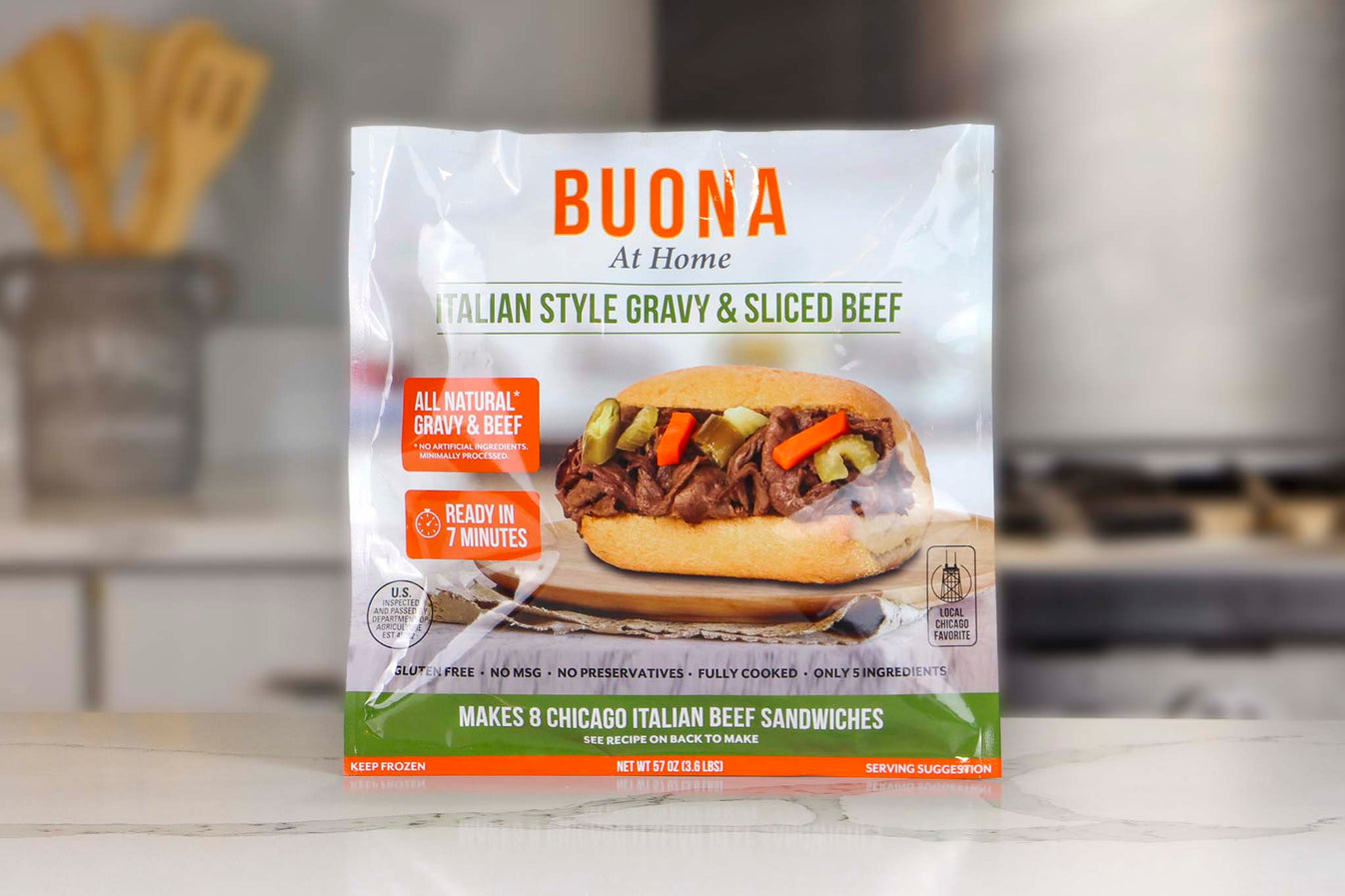 Buona's Chicago Italian Beef And Gravy Buona Beef