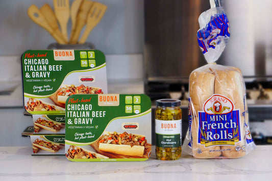 Buona Plant-Based Italian Beefless Sandwich Kit (8 Sandwiches)